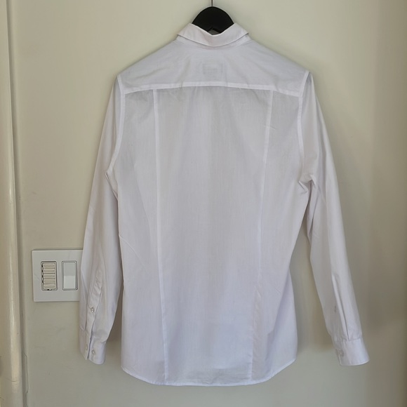 H&M Slim Fit Easy Iron White Button Down Shirt - Picture 3 of 5